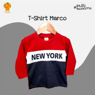 PLEU T-Shirt Marco | Baju Anak Laki-Laki Usia 1-3 Tahun 3 tahun Merah