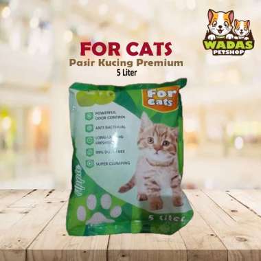 Pasir Kucing Gumpal Wangi Merk For cats 5 liter