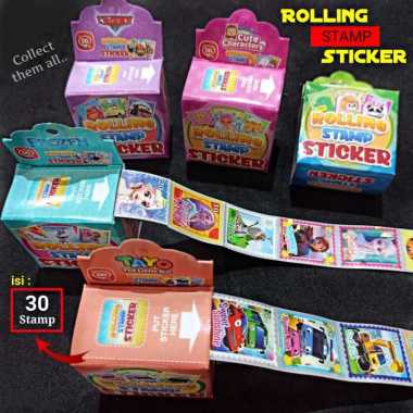 Rolling Stamp Sticker - Stiker Stamp Roll Ter - Mainan Anak Stiker Hologram Versi Perangko STAMP Ver