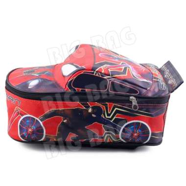 Tas Anak Lucu Karakter - Bentuk Mobil - Tas Ransel Sekolah Anak TK Tas Mobil Spiderman - Red