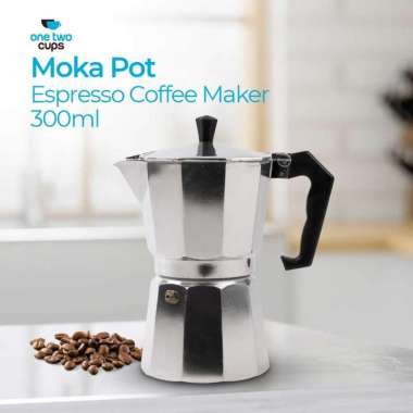 Moka Pot Espresso Coffee Maker Stovetop 6 Cup 300ml JF112 Mesin Kopi Ekspreso Kapsul Low Rumahan Esp