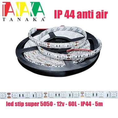 TANAKA LED STRIP 5050 IP44 anti air 60 mata besar led 12v 5m GEL lampu Putih