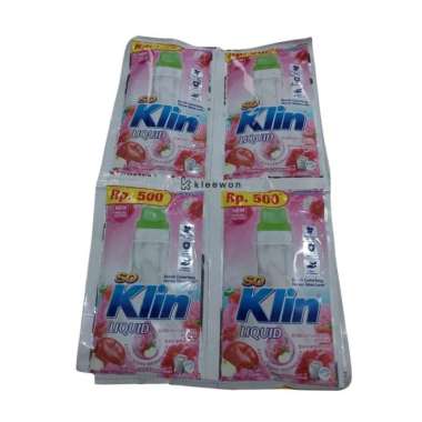 Soklin Liquid Detergen Cair Sachet 20ml (isi 24) Sakura Straw