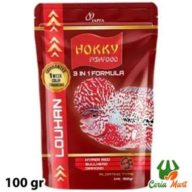 Makanan Ikan Louhan Hokky Pelet Pakan Lohan 100 gr Mencerahkan Warna