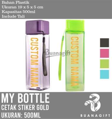 My Bottle Kotak Botol Minum my bottle custom Stiker nama - Buanagift