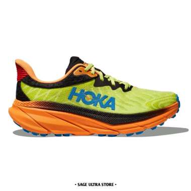 Sepatu Lari Trail Running Hoka ATR 7 Hybrid Men Pria Original - Black Lettuce 43 1/3 Black / Lettuce