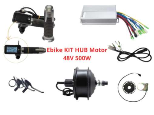 Dinamo Ebike KIT 48V 500W Motor Conversion Kit Multi Gear Rear Cassette Dengan Battery