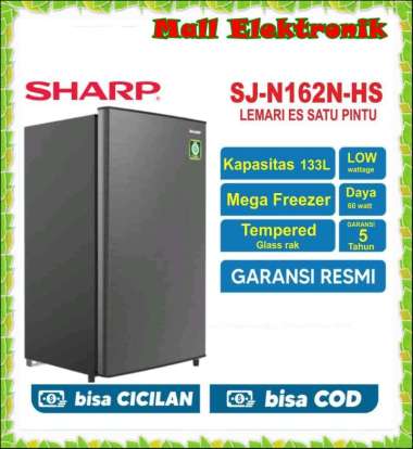 KULKAS SHARP SJ-N 162 NHS LEMARI ES 1 PINTU SJ-N162N-HS