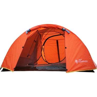 Tenda double layer 4-5 orang compass camping outdoor waterproof Kuning