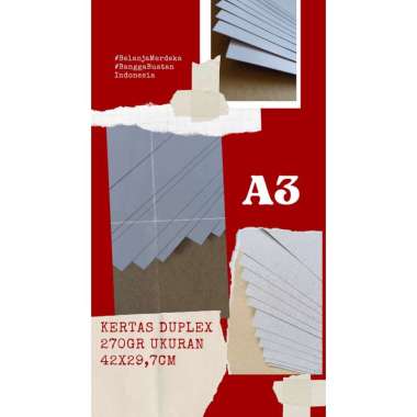Kertas Duplex 270GR Ukuran A3 42x29,7cm