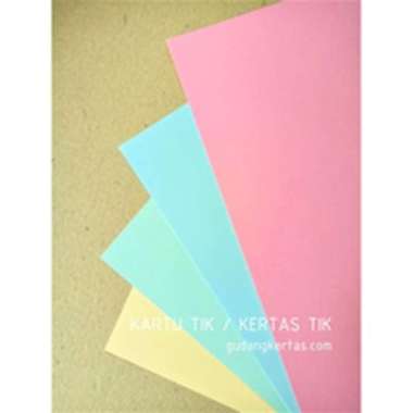 KARTU TIK / KERTAS TIK ,Tik MERAH,KUNING,HIJAU,BIRU,PUTIH UKURAN 109X79,A3,A4, F4 10 LEMBAR A4