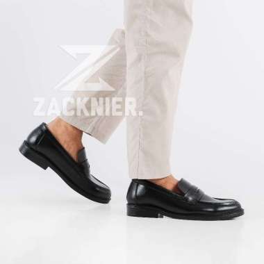 Venloaf Sepatu Pentopel Formal Pria Loafers 44 Hitam