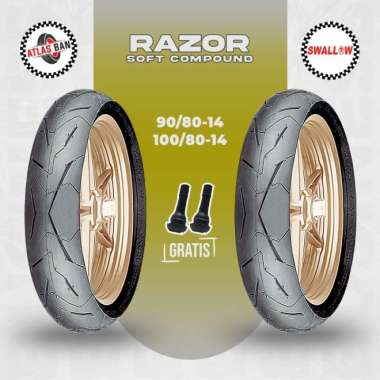 Paket Ban Tubles Motor Matic SOFT COMPOUND SWALLOW RAZOR 90/80 - 100/80 Ring 14