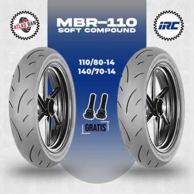 Paket Ban Tubles Motor AEROX SOFT COMPOUND IRC MBR-110 110/80 - 140/70 Ring 14