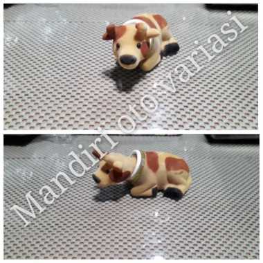 Boneka pajangan dashboard boneka goyang murah motif sapi kecil kuning Terbaik