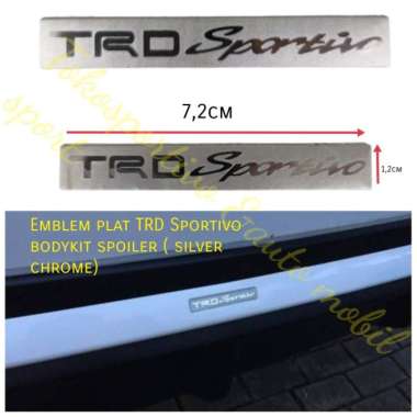 EMBLEM STIKER LOGO LAMBANG PLAT TRD SPORTIVO BODYKIT SPOILER MOBIL Terbaik