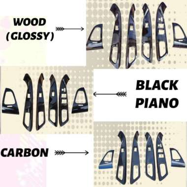 Panel Arm Rest Dashboard GrandInnova Wood Carbon Black Piano 2004-2015 Wood Glossy Innova Old 6PS