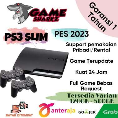 PS3 PS 3 SONY PLAYSTATION 3 SLIM HDD 500GB 120GB - 2 STIK