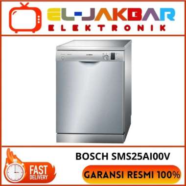 BOSCH SMS25AI00V DISH WASHER 60 Cm Seri 2 Silver Inox Mesin Cuci Piring