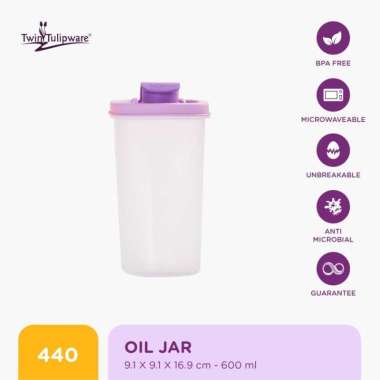 Tempat Saos & Kecap Twin Tulipware Oil Jar 600 ML Vio