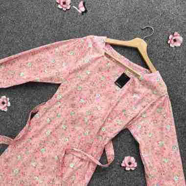 Hea Dress Floral Series - Dress Korea Floral M Soft Pink Floral