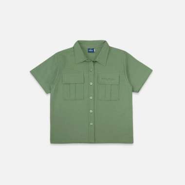 Rodeo Junior Shirt/ Kemeja Anak Perempuan Green/ Daisy Girls Rule 4 tahun