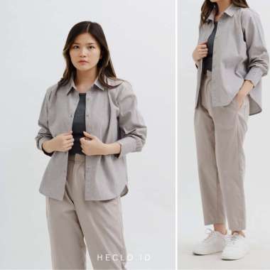 HECLO.ID - Arla Cotton Shirt Gray Stone