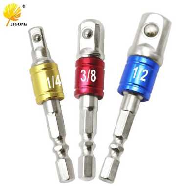 JIGONG Mata Obeng Adaptor Drill Bits Hex Shank 1/4 3/8 1/2 3PCS