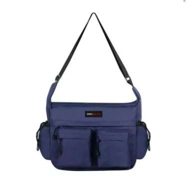 Tas Selempang Sling Waist Hand Bag Pria Wanita Gadget Ipad Tab Murah - Hitam Biru