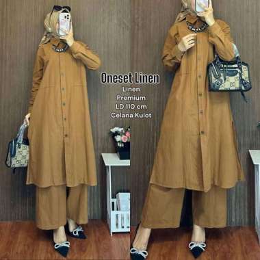 Bunga Matahari Set Tunik One Set Wanita Long Tunik Rayon Twill Baju Setelan Wanita Kekinian Celana A