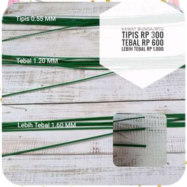Kawat Bunga/Tangkai Bunga/Batang Bunga Lebih Tebal Putih