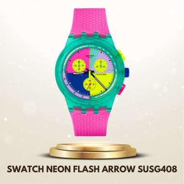 Swatch SUSG408 NEON FLASH ARROW Jam Tangan Unisex Original
