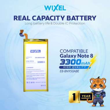 WIXEL Baterai EB-BN950ABE Note 8 N950 N950F Double Power Batre Batrai Battery Dual IC Protection Rea
