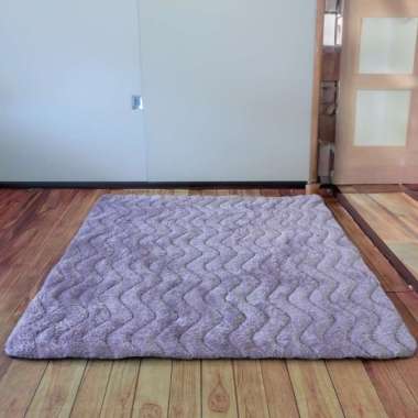 Karpet Quilting Bulu Rasfur Ukuran 180x80cm Antislip LP Abu-abu