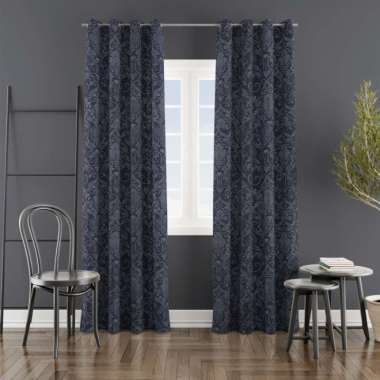 Gorden Emboss Polos Minimalis Hordeng Gordeng Mewah Embosh Termurah LP 250x225cm BlackOval