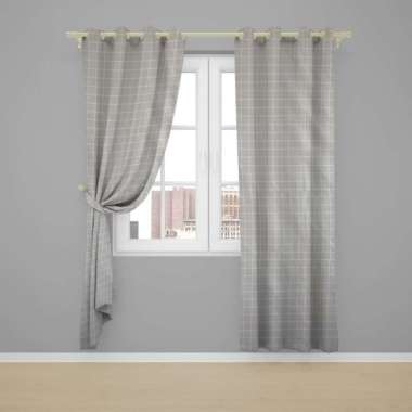 Gorden Jendela Gorden Pintu minimalis size L120cm X T225cm smokering K LP L120xT150cm KleinGrey