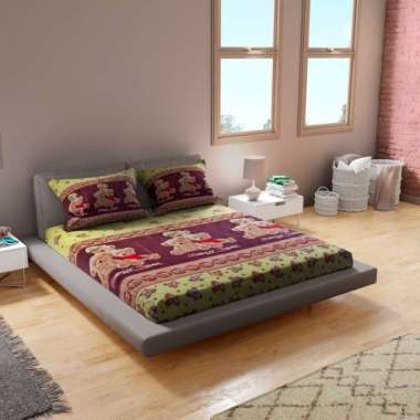 Sprei motif karakter anti luntur ukuran 90x200 100x200 120x200 160x200 LP 180x200cm tedy bear