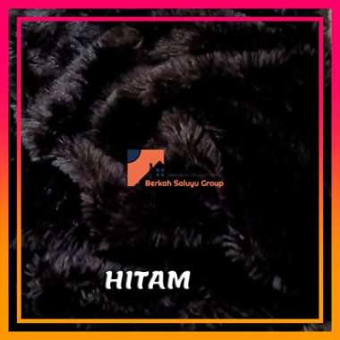 sarung/cover Sajadah Bulu Rasfur Polos 115x65cm / NON ANTI SLIP LP Hitam