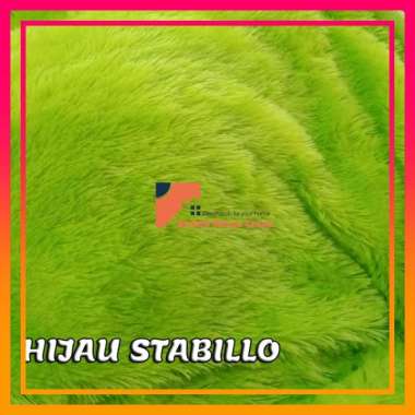sarung/cover Sajadah Bulu Rasfur Polos 115x65cm / NON ANTI SLIP LP HIJAU STABILO