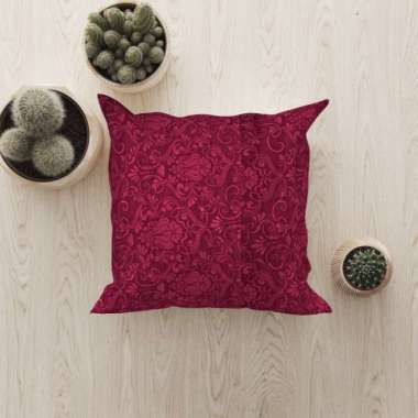 Sarung bantal Sofa Embos Resleting Elegan 40x40 cm Sarung Bantal Sofa LP 60x60cm Maroon
