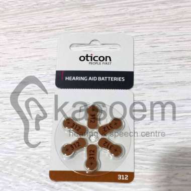 Baterai ABD (alat bantu mendengar) merek Oticon type 312 ORIGINAL