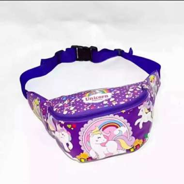 Tas Selempang WaistBag Anak Perempuan karakter Kuda Pony/Unicorn - pink Ungu