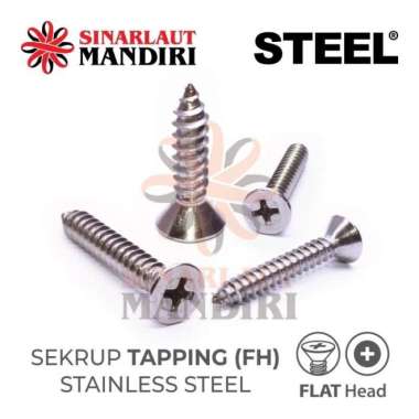 Sekrup Tapping Stainless Steel / Tapping Screw SS HPL FH+ 4x3/8