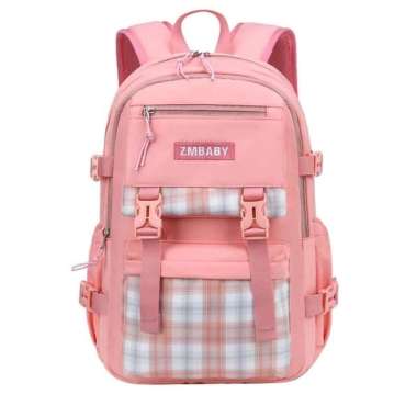 Tas Ransel Sekolah Anak Motif ZM BABY Tas Ransel Anak Perempuan - Hitam Merah Muda