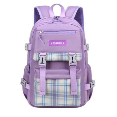 Tas Ransel Sekolah Anak Motif ZM BABY Tas Ransel Anak Perempuan - Hitam Ungu