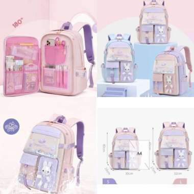 ( Mia ) Ta007 Tas Sekolah Anak Perempuan Model Kelinci / Tas Sekolah