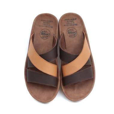 Telop - Sandal kulit pria cevany original handmade Sendal pria bisa COD 39 Cokelat