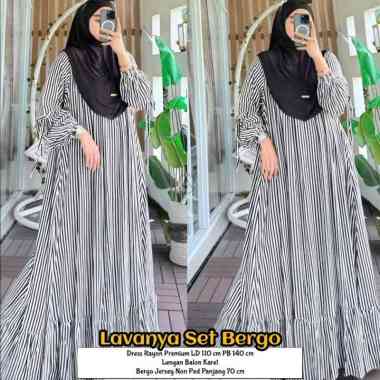 Lavanya Gamis Set Bergo - One Set Wanita Rayon Premium Setelan Wanita Gamis Terbaru Set HIjab Bergo 