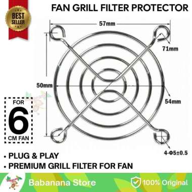 Fan Grill 6cm 60mm filter pc computer case psu cpu komputer besi