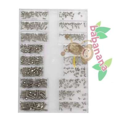Baut Laptop 500Pcs Screw Kit Set Asus Acer Hp Dell Msi Lenovo computer Silver